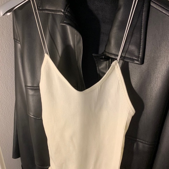White Urban Outfitters Ribbed Bodysuit - Picture 2 of 4